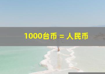 1000台币 = 人民币